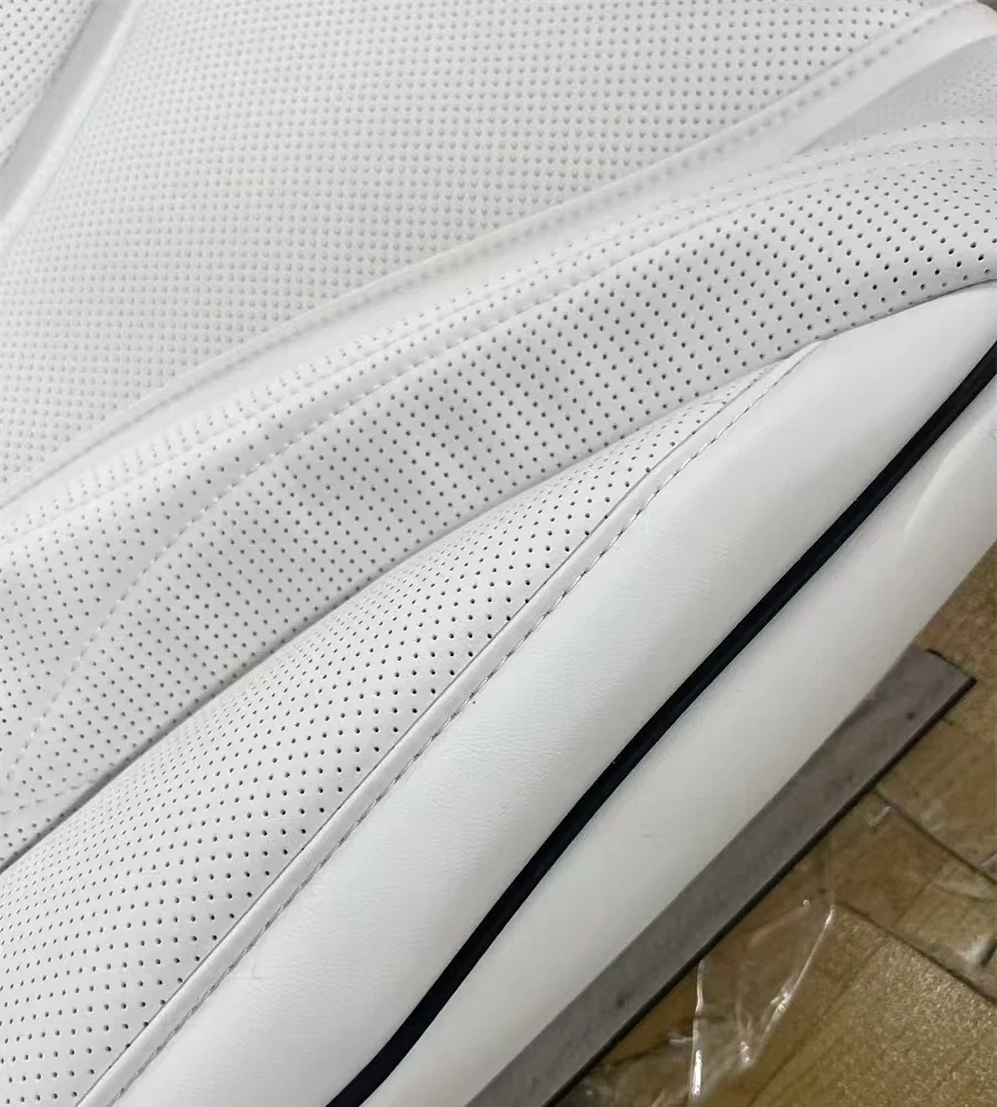 Custom White Nappa Leather Full Replacement Car Seat Cover for S400L  BEIJING-EU5