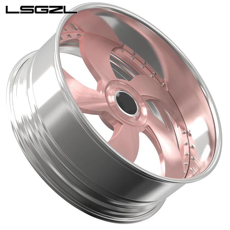 Custom 2 Piece 3 Piece Brushed  Forged Alloy Wheels 22 24 26 Inch Truck Wheel for chevy C10 Cutlass Impala Monte Carlo