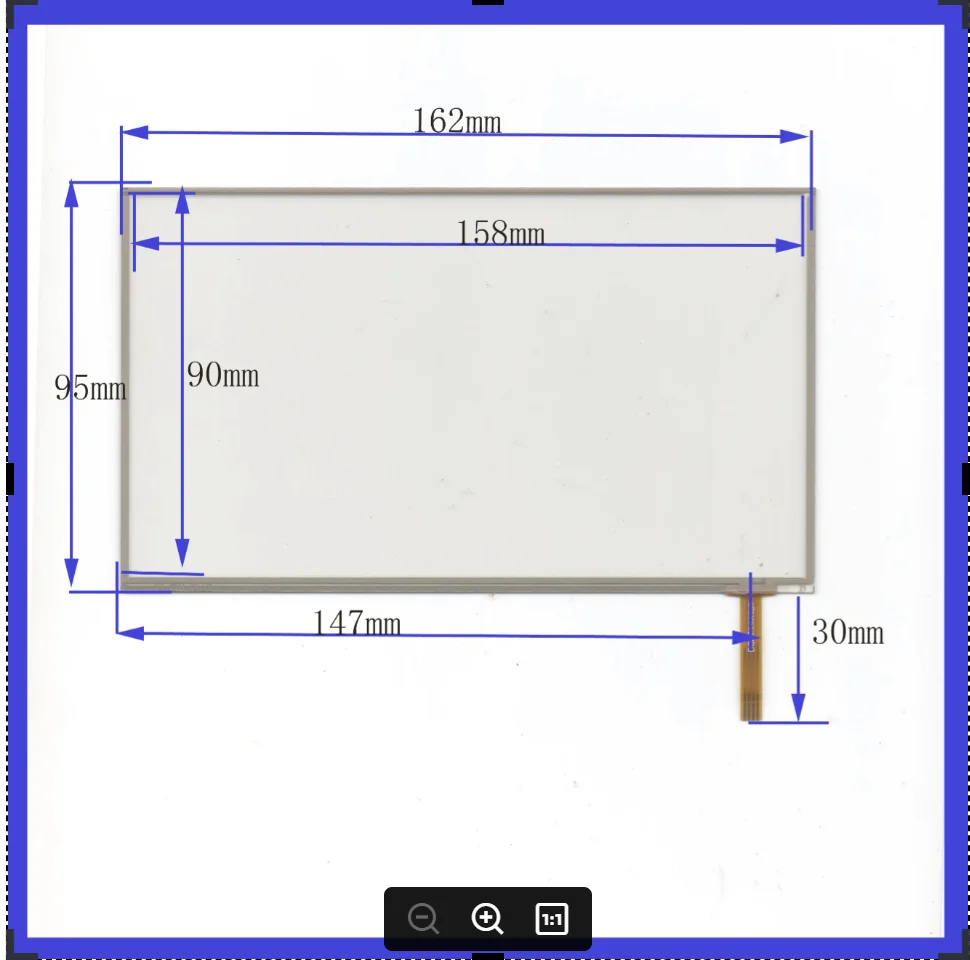 

ZhiYuSun BC0714A 7Inch Resistive touch screen Panel Digitizer 162*95 For CAR DVD touchsensor glass 162*95mm