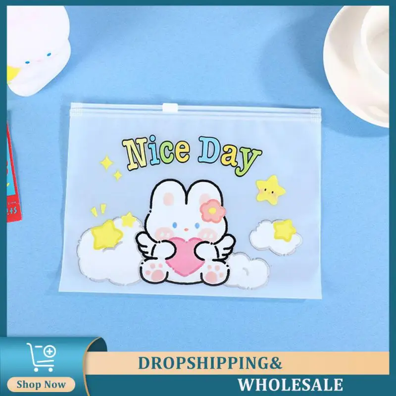 Zipper Bag Cute Design Waterproof Seal Visible Compact Size Temporary Storage Bag Durable Storage Bag Transparent Has Many Uses