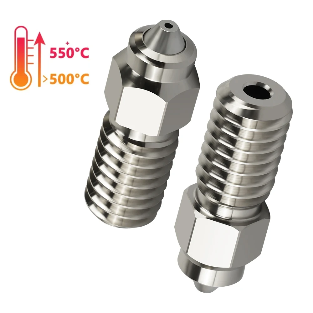 New upgrade Nozzzle For ELEGOO Neptune 4 Pro /For Neptune4 Bimetal Chromium Zirconium Copper Body + Hardened Steel Inset Nozzles