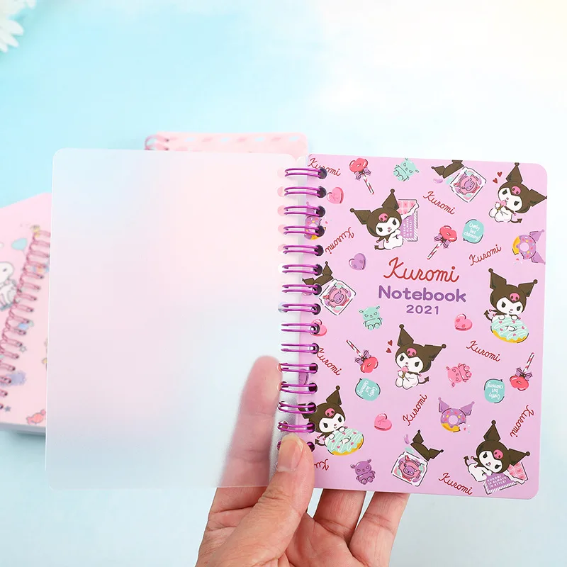 Cartoon Sanrio A6 Notebook Kawaii Kuromi Melody Cinnamoroll Student Portable Coil Account Book Pocket Notepad School Stationery