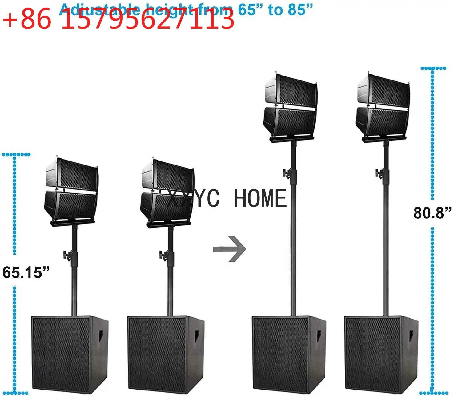 Sistema de sonido PA profesional de 6000W con 2 subwoofers de 18 pulgadas, conjunto de karaoke, altavoz activo con subwoofer y altavoces line array.