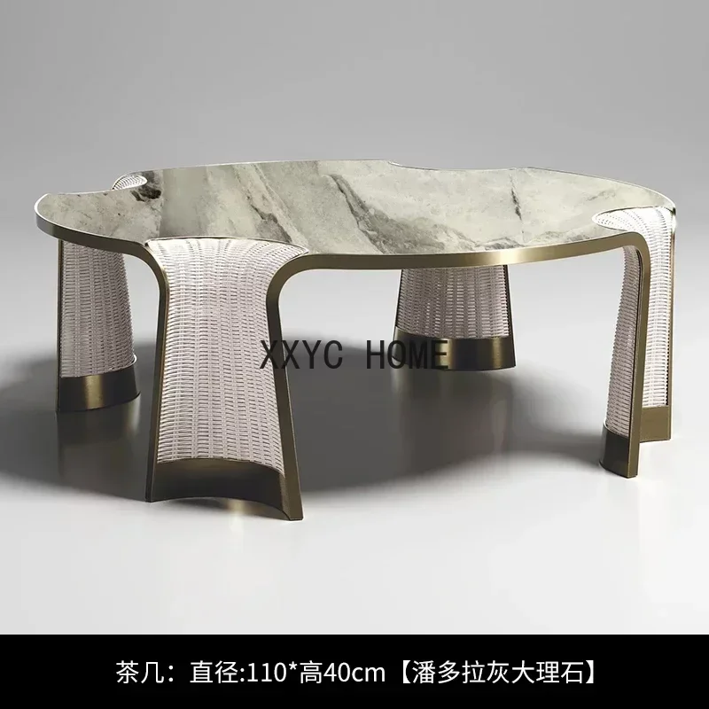 

Итальянский светлый роскошный небольшой передвижной креативный угловой столик для квартиры, современный минималистичный металлический мраморный чайный столик для гостиной, дома