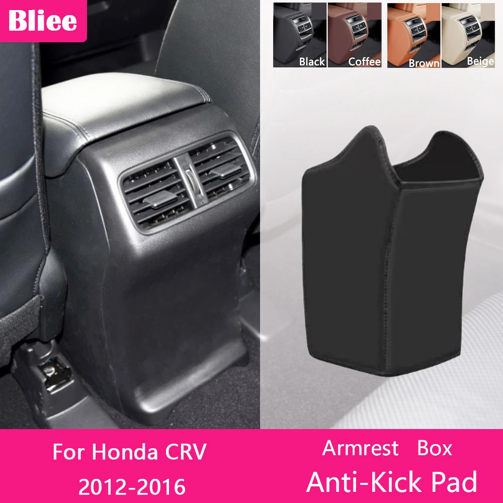 

For Honda CR-V CRV CR V 2012 2013-2016 Rear Armrest Box Anti Kick Pad Microfiber Leather Protection Cover Mat Car Accessories