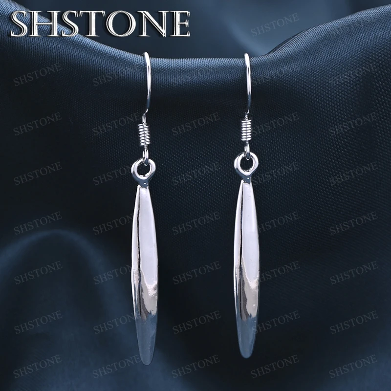 

Hot Sell 925 Sterling Silver Long Leaf Drop Earrings Fashion Design Jewelry Lady Charm Engagement Wedding Party Gift Accessories