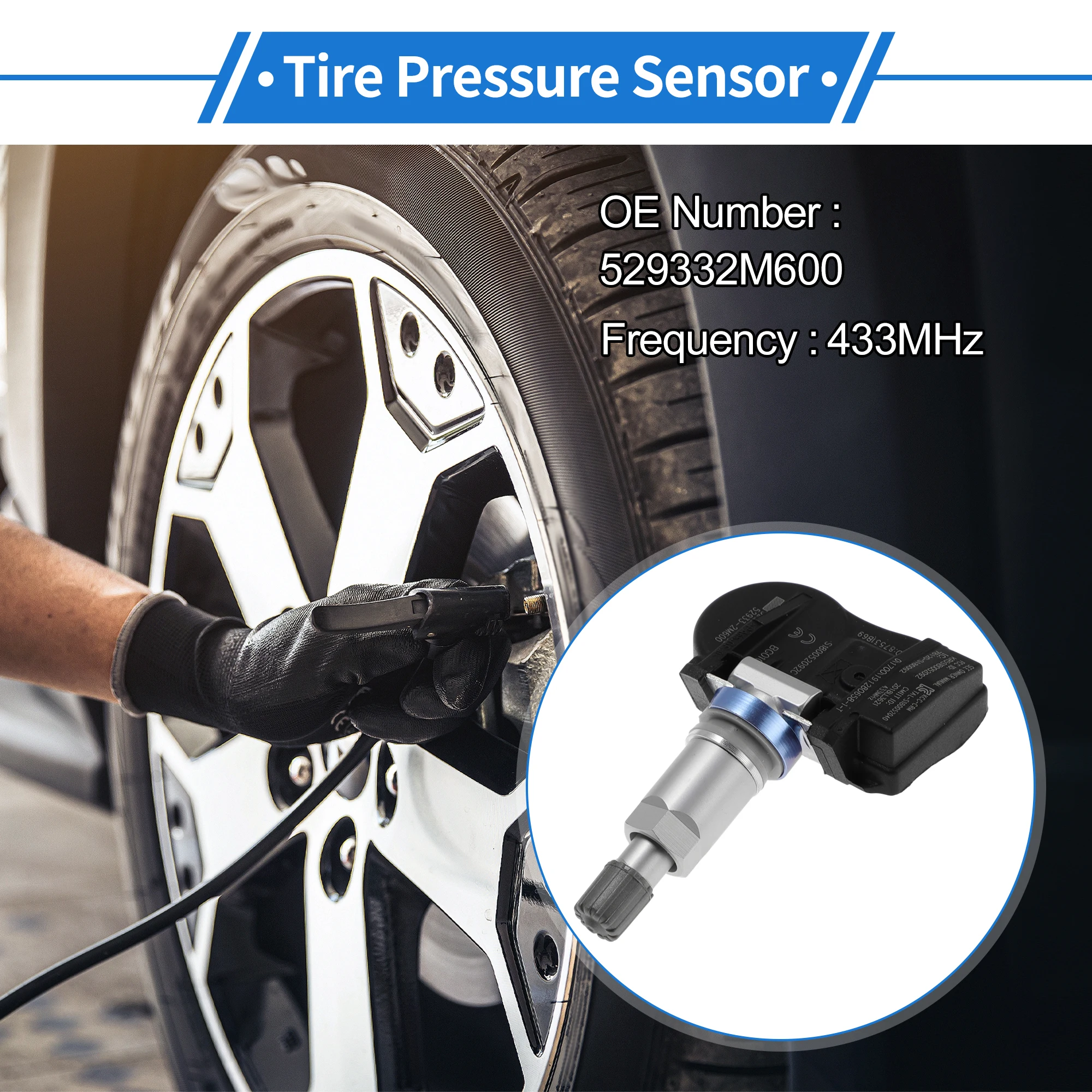مستشعر ضغط الإطارات Motoforti مستشعر TPMS رقم 529332M600 لشركة Hyundai i30 (GD) 2014-2016