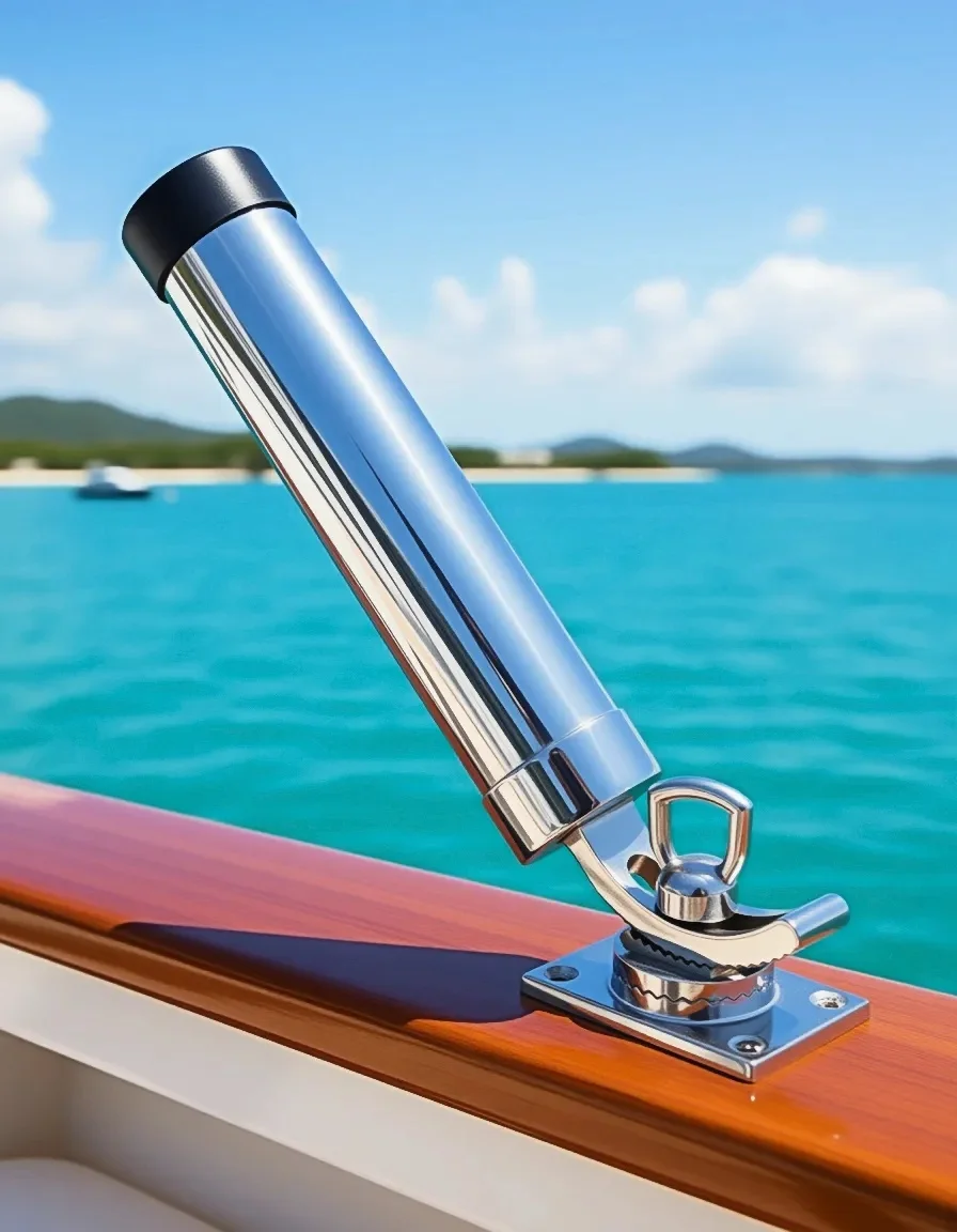ボート316ステンレス鋼製釣り竿ホルダー-デッキマウント-調整可能-ヨットロッドポッド-ボートアクセサリー-マリン