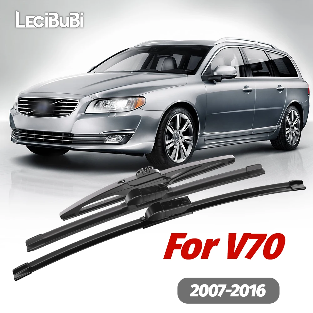 

1set Front & Rear Windshield Wiper Blades Windscreen Wipers For Volvo V70 2007-2016 2008 2009 2010 2011 2012 2013 Accessories