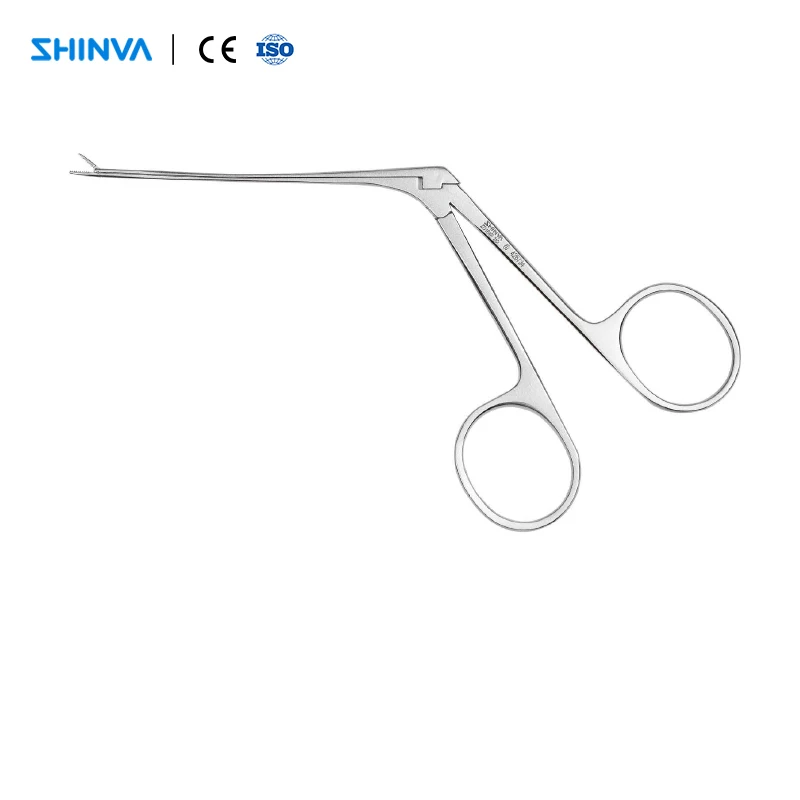 SHINVA Micro Alligator Ear Forceps 8cm ENT Otology Surgical Instruments Stainless Steel Reusable Ear Microsurgery Tool