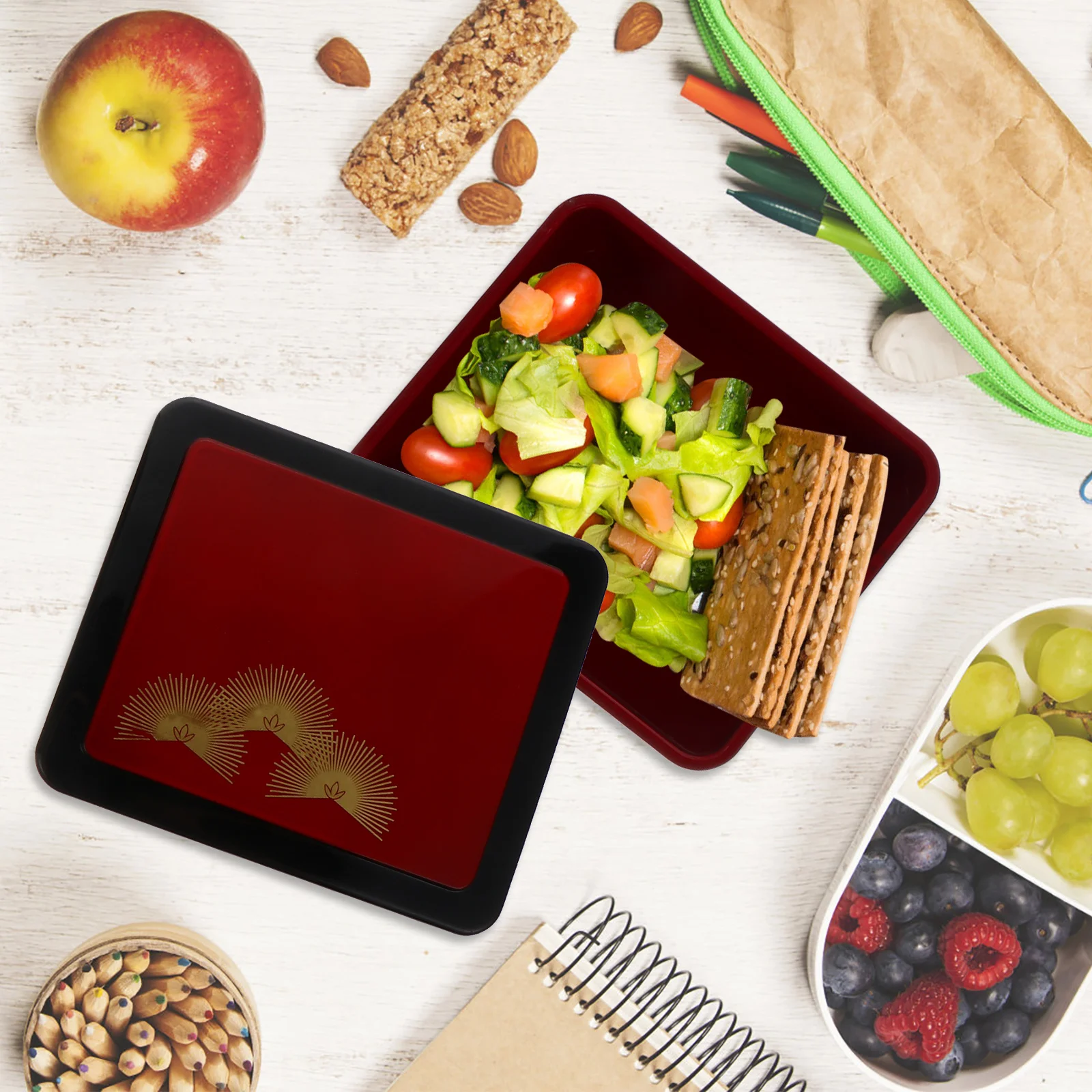 

1Pcs Bento Box Sushi Lunch Box High-Quality Acrylic Food Container with Lid Leak-Proof for Grilled Eel Rice Dessert Meal Prep