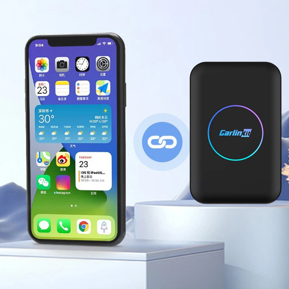 CarlinKit-Dual Wireless CarPlay, Android TV Box, Adaptador Automático, Multimídia Car, Smart AI Box, Vídeo Online, 5G WiFi, 2022