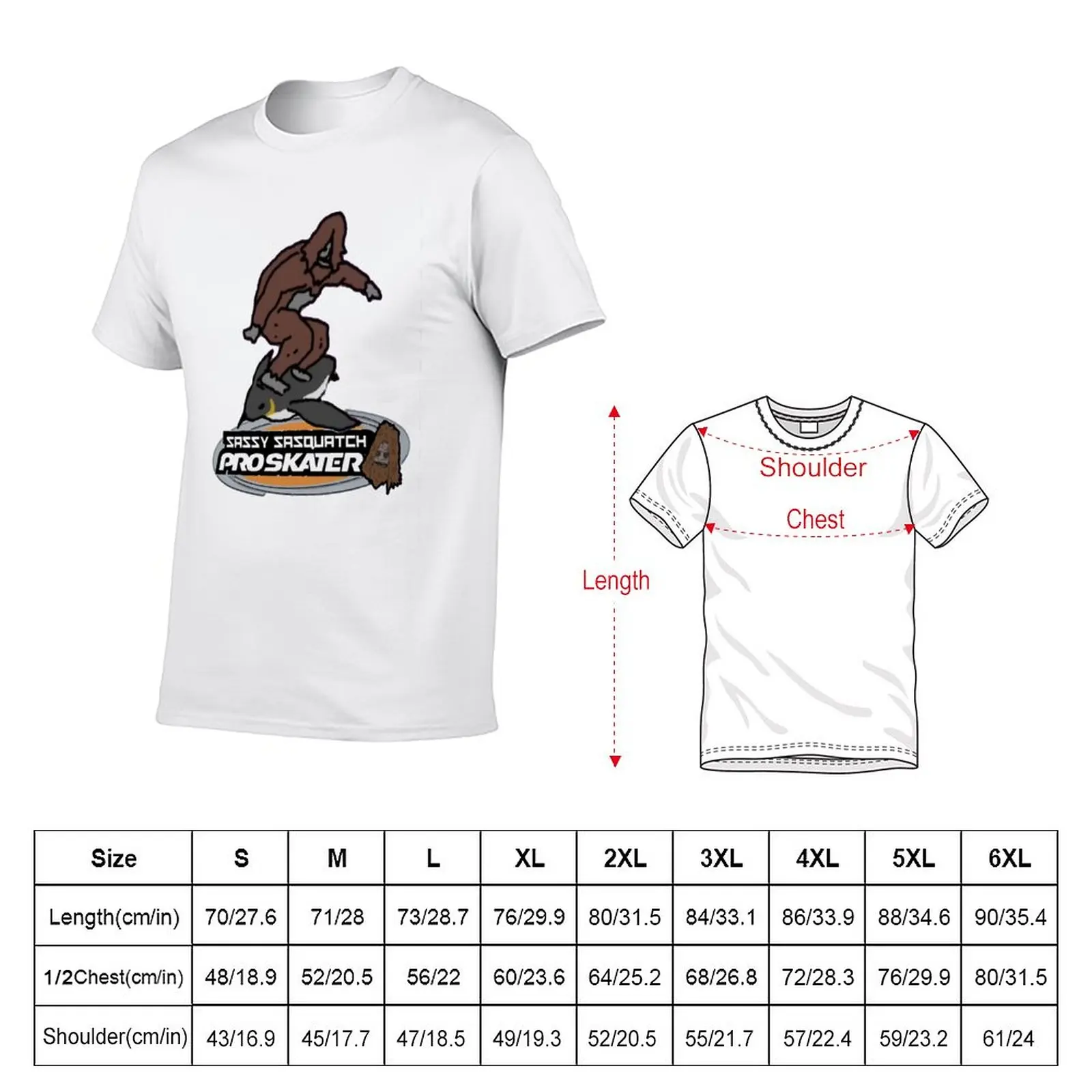 Sassy the Sasquatch - Pro Sk8er T-Shirt anime cute clothes fitted t shirts for men