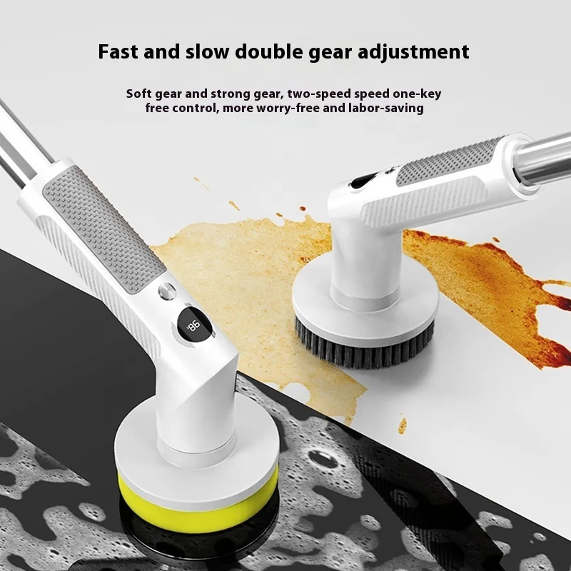 OEM/ODM custom wholesale electric rotary cleaning brush USB charging household rotary scrubber kitchen bathroom toilet