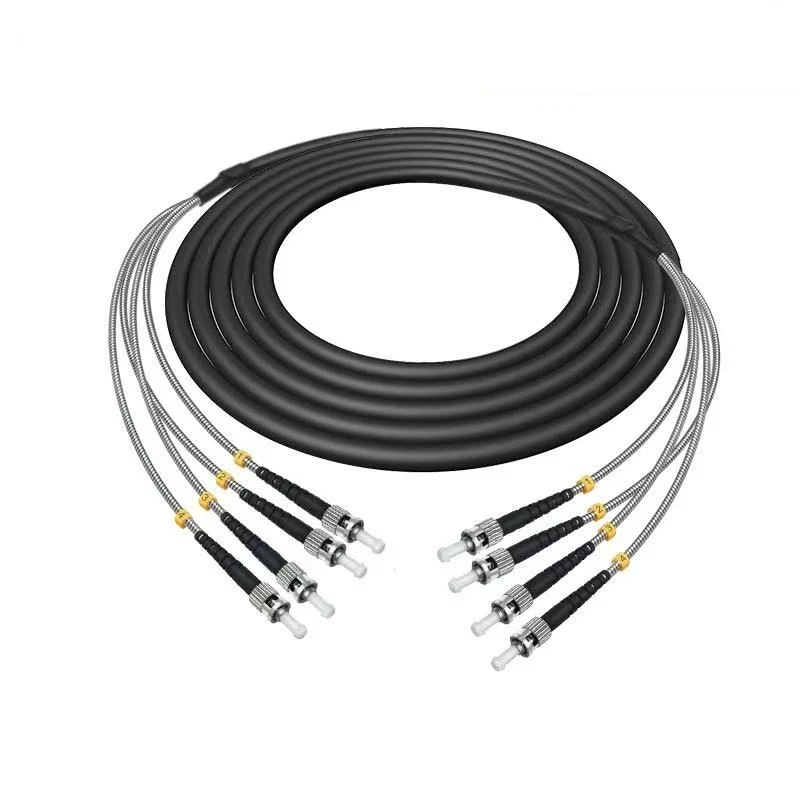 

outdoor patch cord 150m 2/4 cores 7.0mm 2C 4C CPRI LC SC FC APC SM DVI waterproof FTTH jumper optical fiber armored cable 2 core
