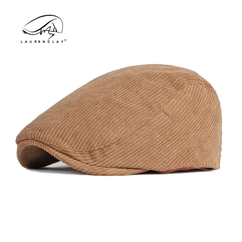 

Japanese Style Simple Solid Color Peaked Cap Men's Spring And Autumn Hat Wholesale Corduroy British Retro Forward Beret Children