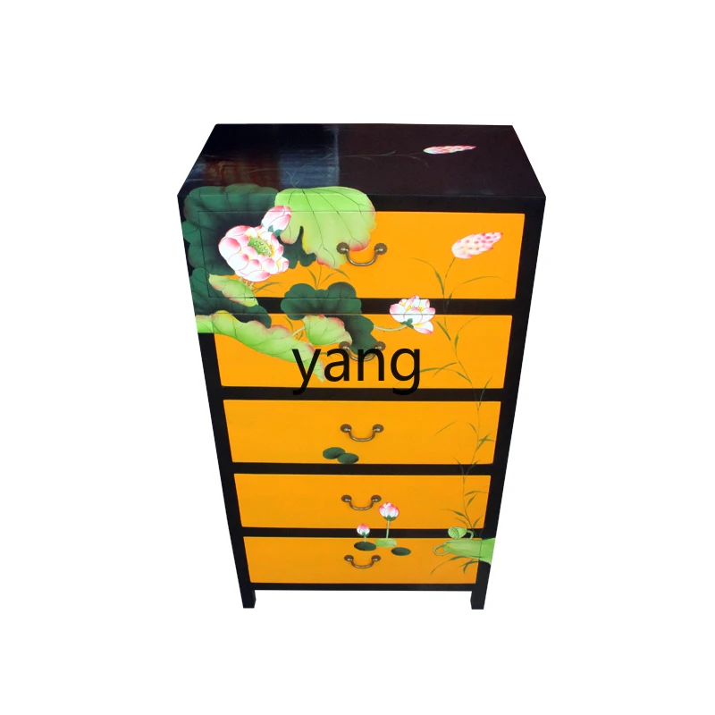 

CX Modern Chinese Painted Camphor Wood Five Commode Storage Hallway Large Capacity Storage Cabinet