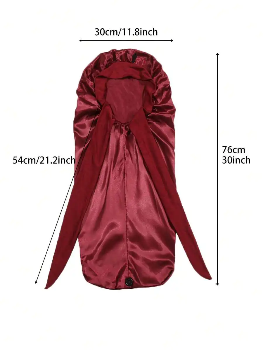 

Long Satin Sleep Cap For Women With Drawstring Elastic Hair Hat Plus Size