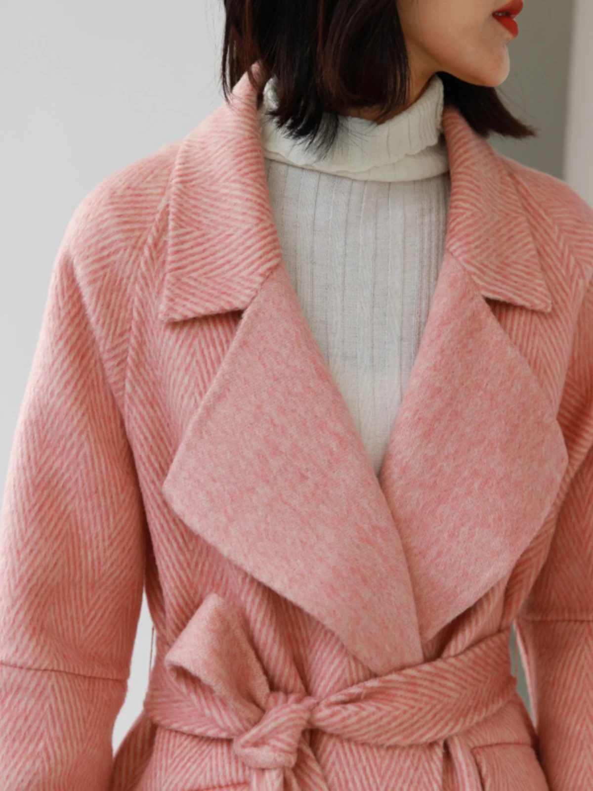 

Двустороннее твидовое женское пальто Camere, осень-зима, шерстяное пальто средней длины Jaet Princ Sle Button ket Long Sve