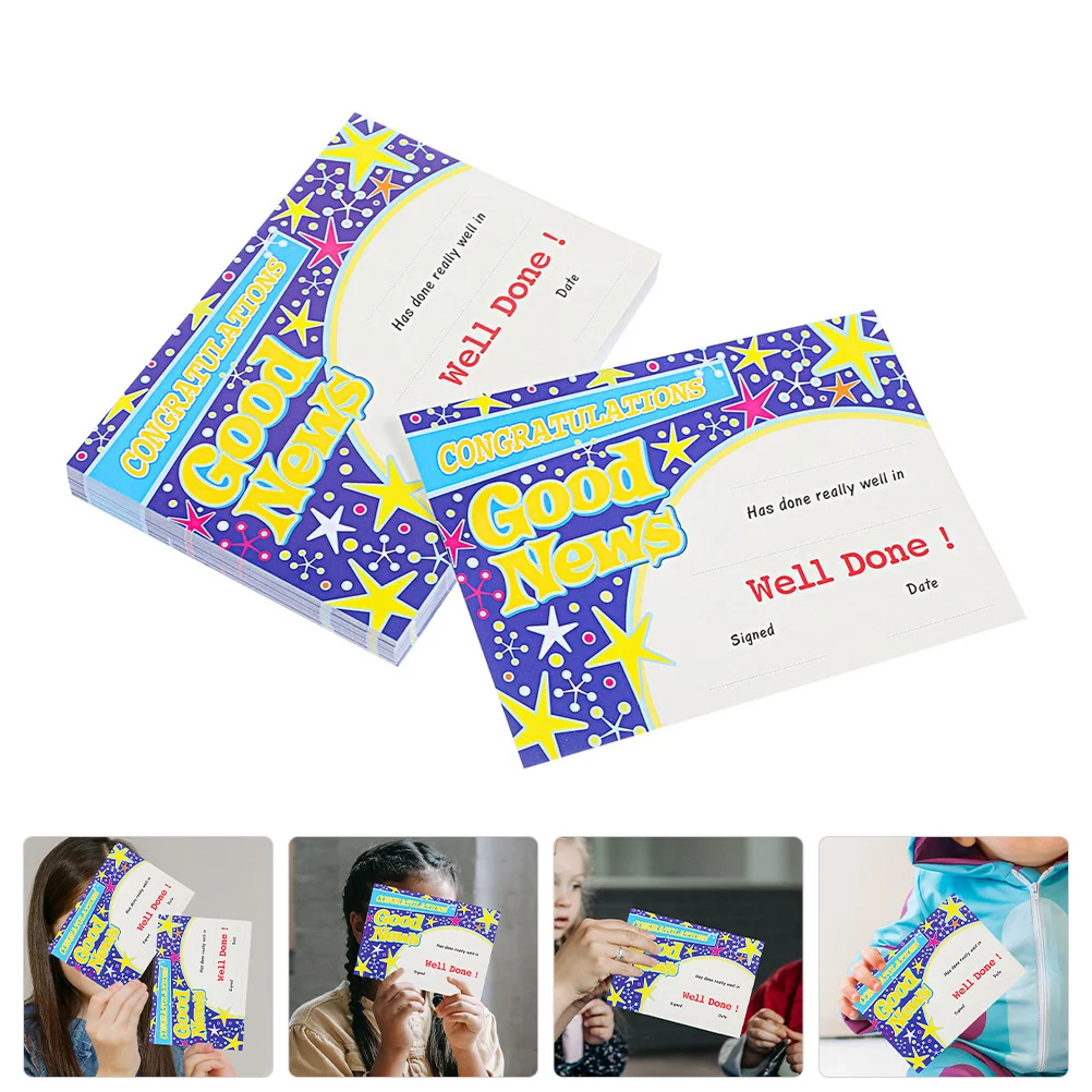 

Motivational Certificates 200 Sheets A6 Size Colorful Printing Student Awards English Edition Thick Paper School Supplies