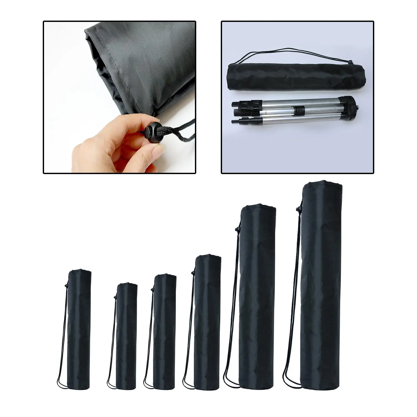 حقيبة تخزين عمود الخيمة حاوية قضيب سميكة من الإسفنج في الهواء الطلق لحمل حامل ثلاثي القوائم للميكروفون