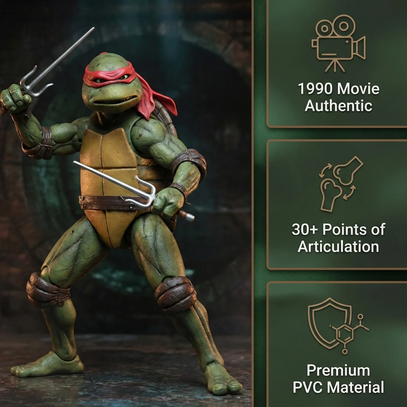 Ninja Turtle Anime Actionfigur Neca 1990 Filmversion Limitierte Auflage, PVC-Statue, Geburtstagsgeschenke für Jungen