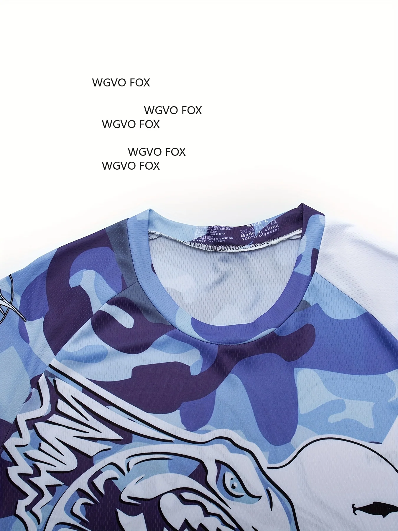 ملابس صيد السمك للرجال مطبوعة على شكل سمكة قميص خارجي قابل للتنفس 100% ألياف بوليستر ممتصة للعرق ملابس واقية من الشمس سريعة الجفاف #2