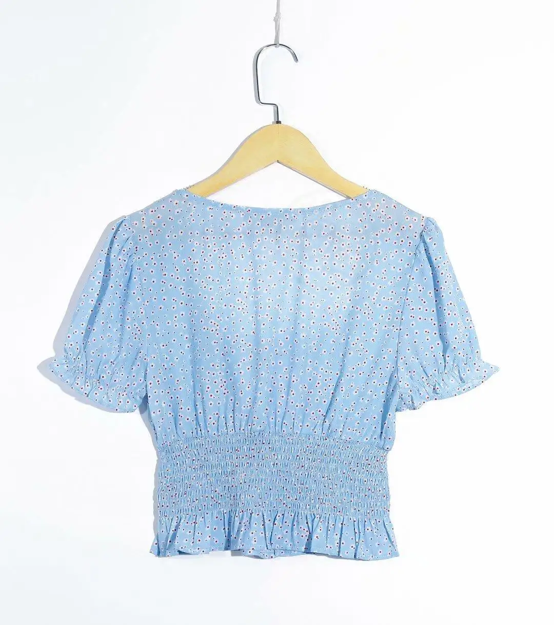 

French Romantic Faion ort Swedi irt Women's Wear Ele Casual Blouse Comfortable Fabric f Sve Classic Sle