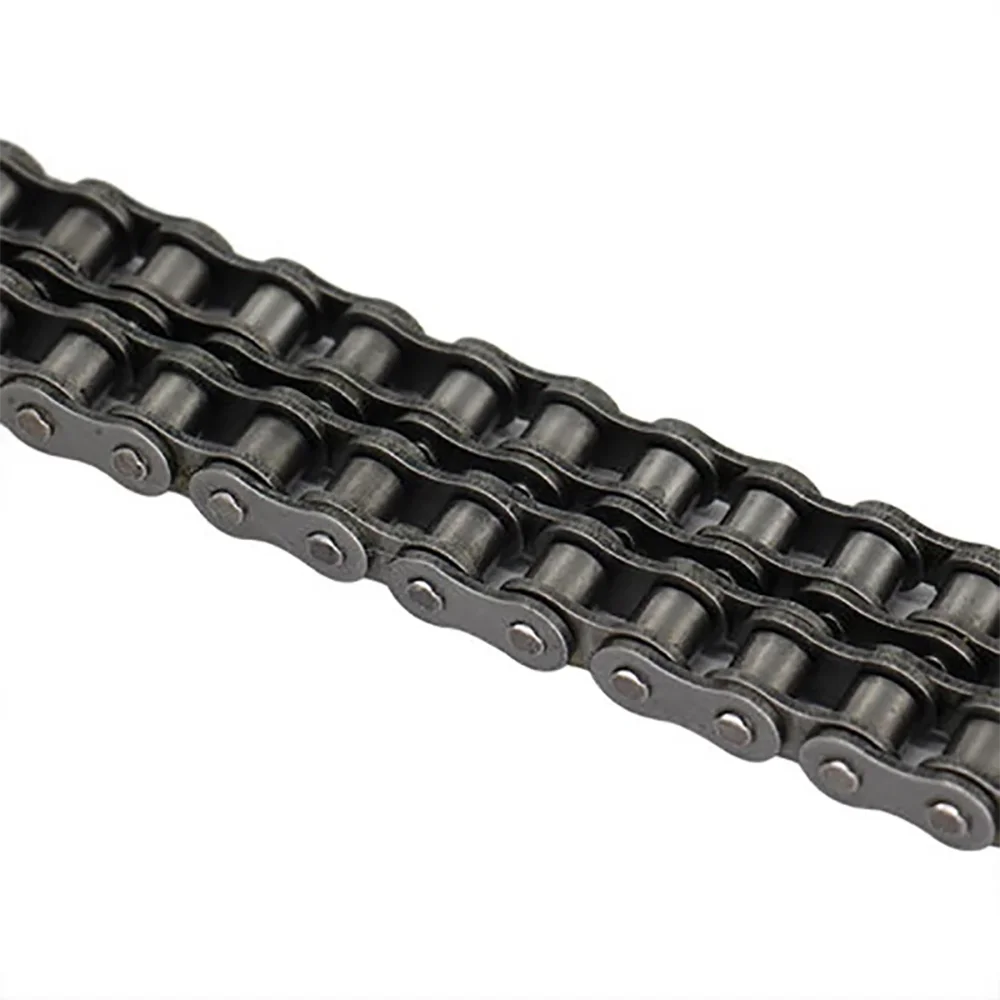 10B-2 Short Pitch Double Rows Roller Chain Pitch 15.875mm Length 1.5 Meters 45 # Steel Industrial Transmission Drive Chains