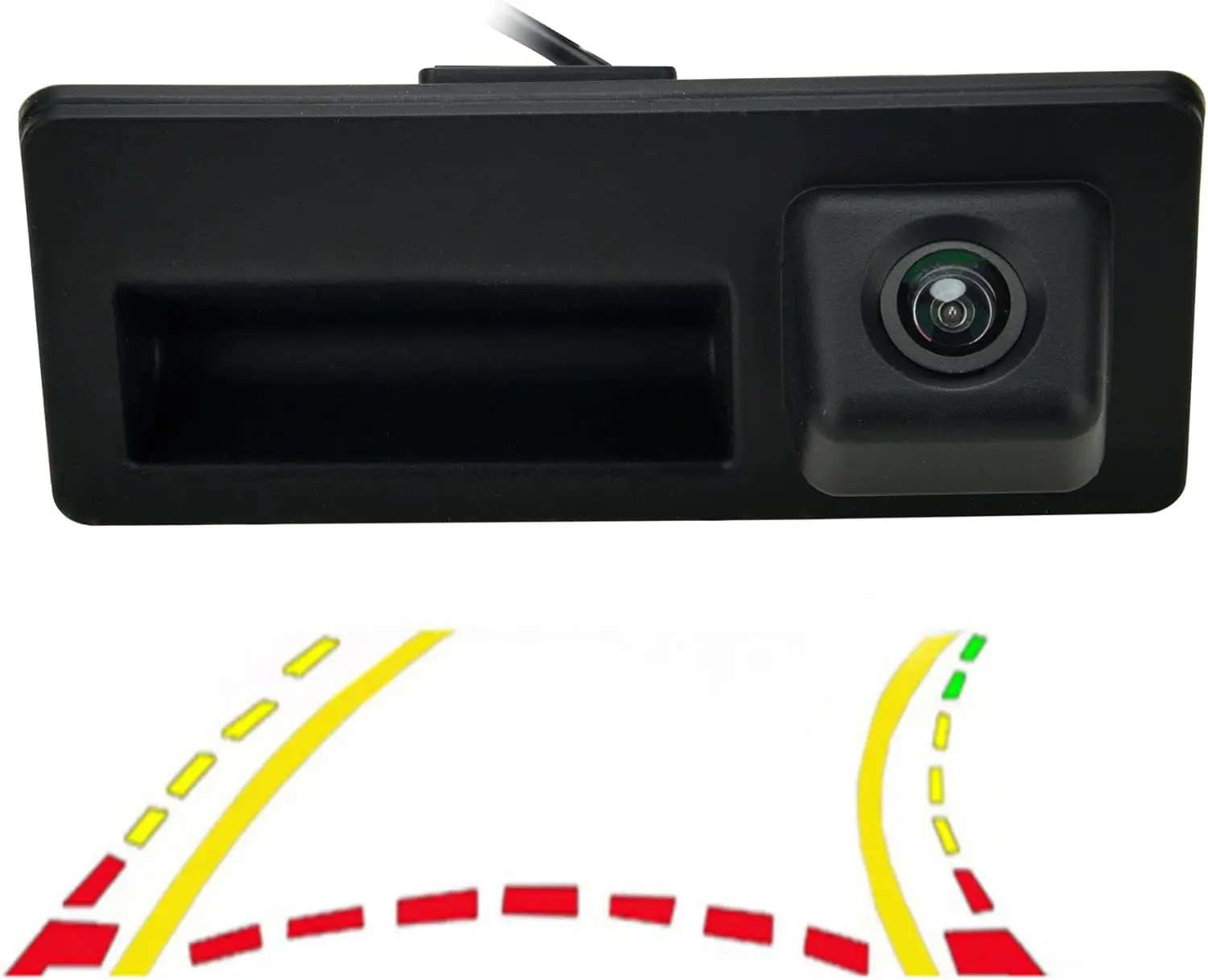 Car Trunk Handle Dynamic Camera Rear View HD Camera for Audi A4 A5 S5 Q3 Q5 for VW with Moving Guide Parking line