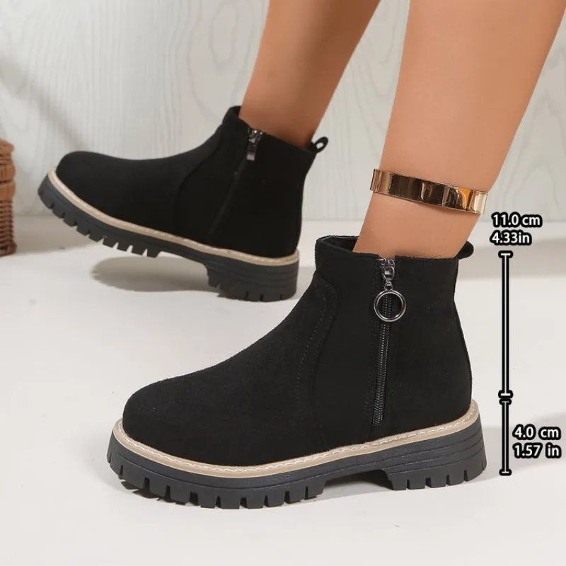 

Leather Women Boots 2026 Winter Thick Wool Lined Genuine Leather Women Snow Boots Large Size Women Winter Shoes Plus Size 42 43