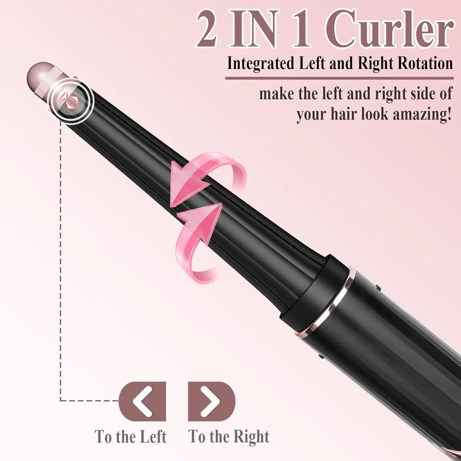Conical Long Barrel Curling Iron 0.78-1.4 Inch Compatible with FlexStyle HD435/430 Models Two-Way Curl Support Hair Styling Tool