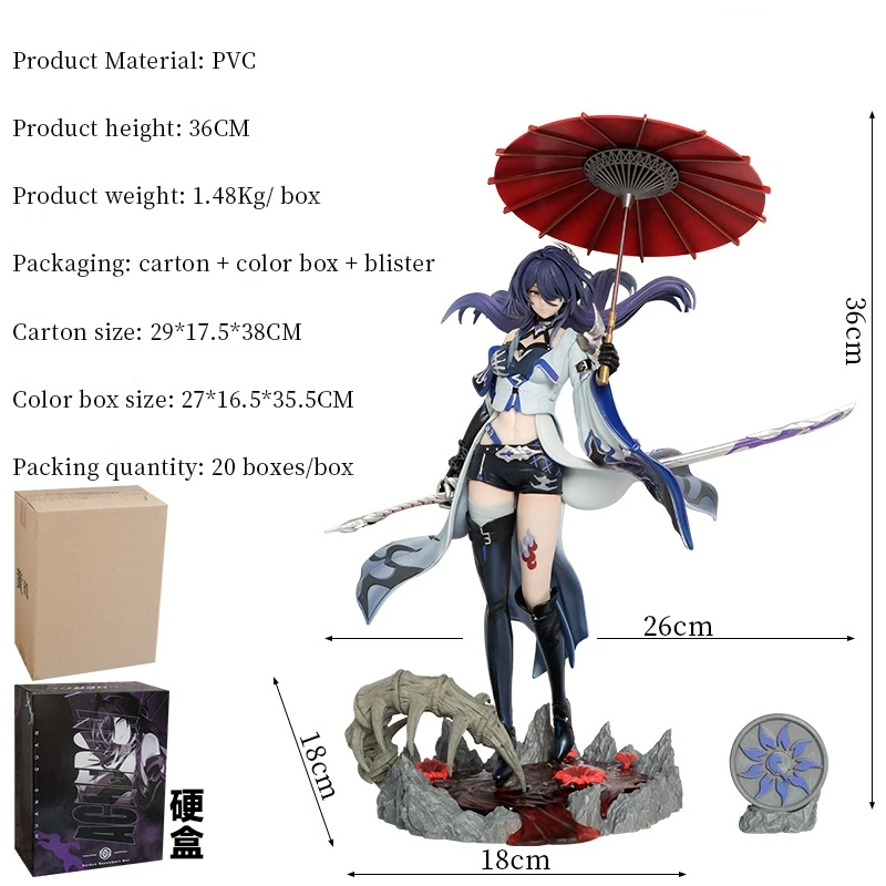 ゲーム Honkai スターレールフィギュア Acheron アクションフィギュア雷電 Bosenmori メイ PVC 模型玩具収集装飾置物玩具ギフト