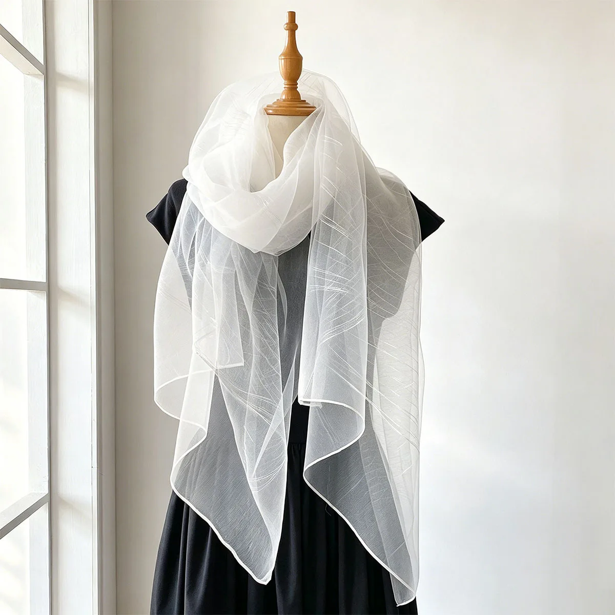 

Summereasiest Match Golden Light Silk Scarf Plus Size Shawl Scarf Sun Protection Outer Wear Travel Women's Elegant Tulle Batch