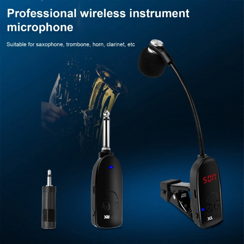 6.5mm Wireless Microphone For Saxophone Trumpet Musical Instrument Use Simple Setups For Musicians