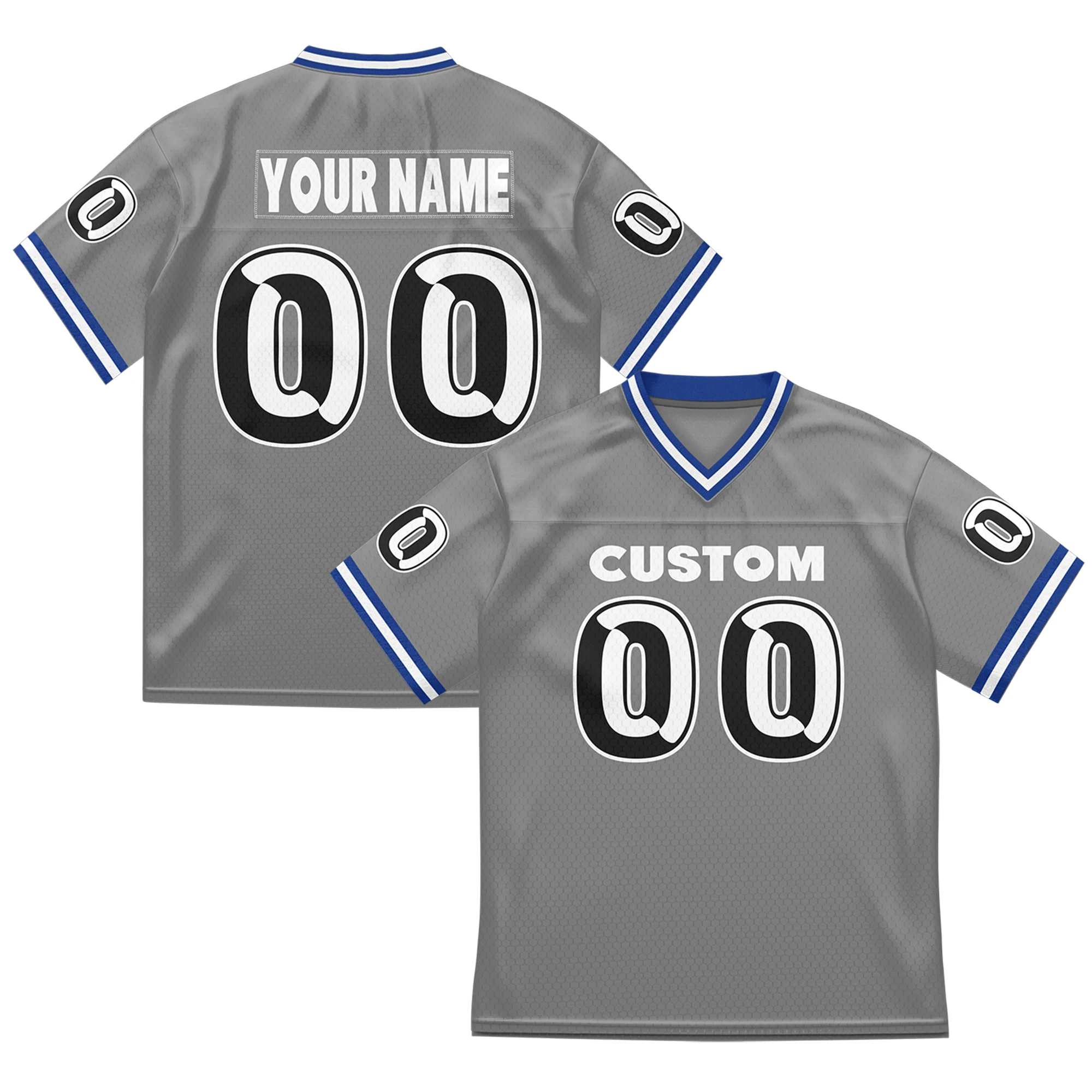 Personalized Football Jersey Printed Name Number Shorts Sleeve Fashion Sports Uniform Performance Shirts