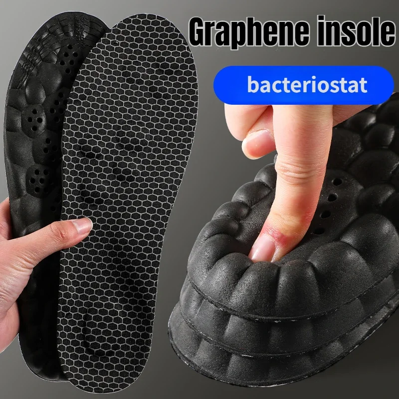 Antibacterial Deodorizing Massage Sports Shoe Insoles Carbon Activated Charcoal Sole Absorbent Sweat Absorbent Breathable