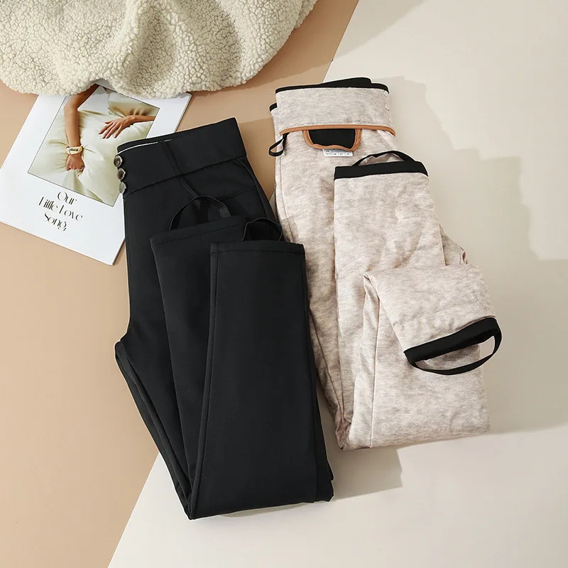 Women's High Waist Slimming Winter Warm Down Pants 90% White Duck Feather Stretch Pencil Pants Woman  roupas femininas PT-600