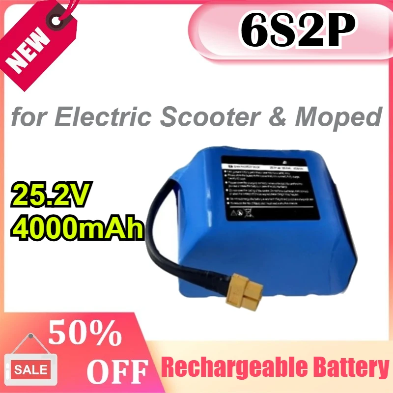 

6S2P 25.2V 4000mAh for Electric Scooter & Moped Rechargeable Li-ion Battery