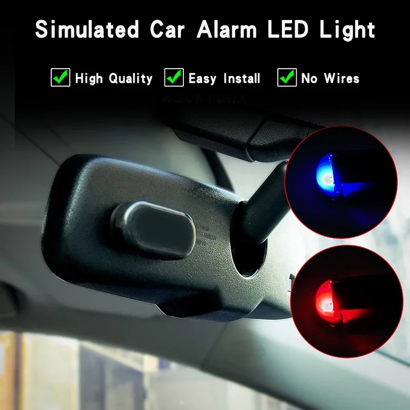 LED Warning Light Fake Solar Power Alarm Lamp Security System Warning Theft Flash Blinking Anti-Theft Caution LED Light Car New