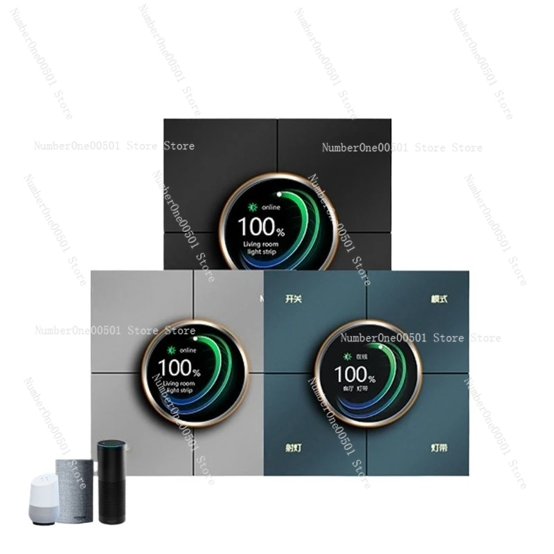 86 Style Smart Dimmer Switch Knob Voice App Control Smart Scene Switch for EU UK Standard Wall Mount