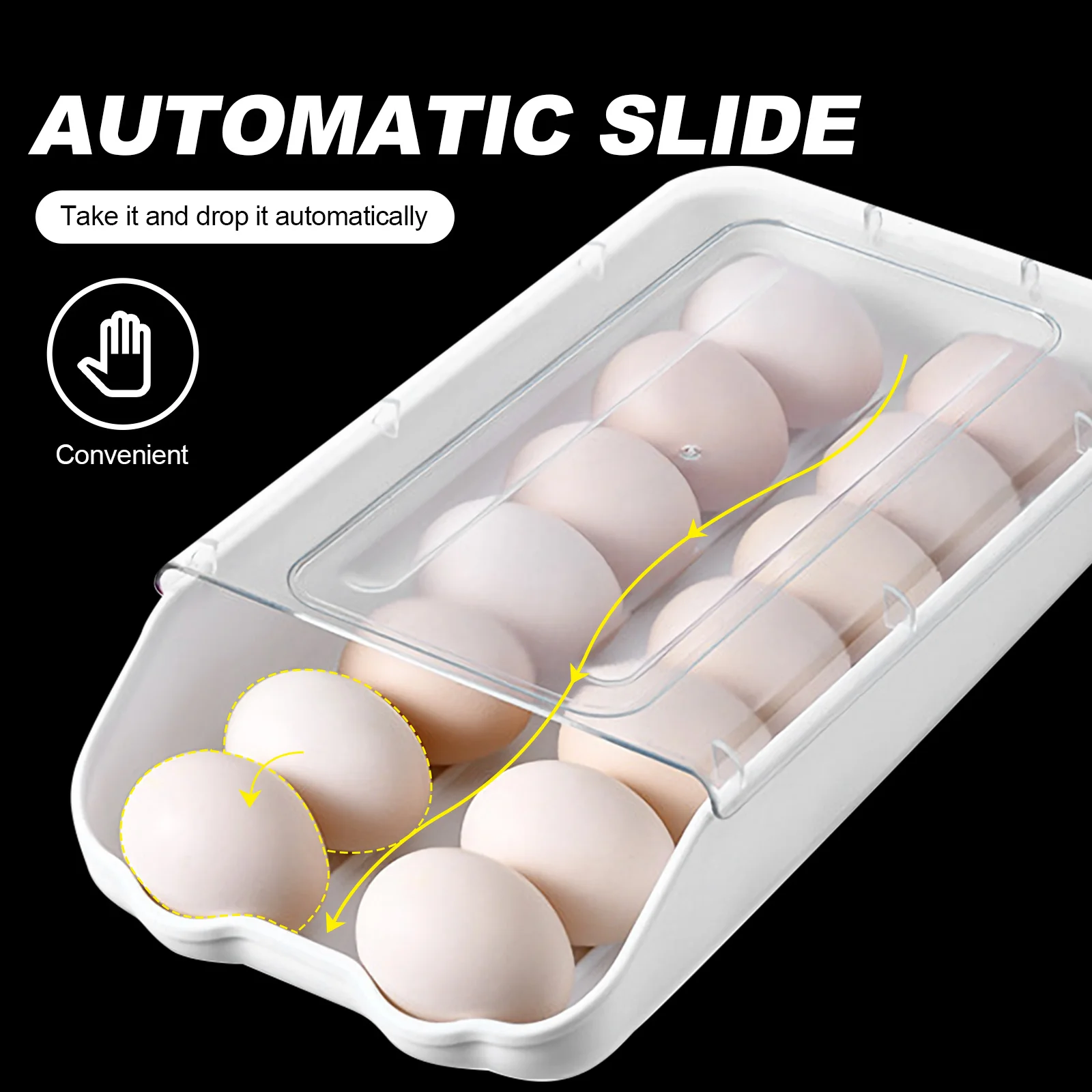 

Egg Storage Box Eggs Organizer Container Holder Refrigerator Keeper Plastic Holders Tray for