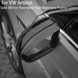 Side Mirror Rearview Rain Eyebrow Frame Cover Trim for VW Arteon Interior Accessories 2019 2020 2021 2022 2023