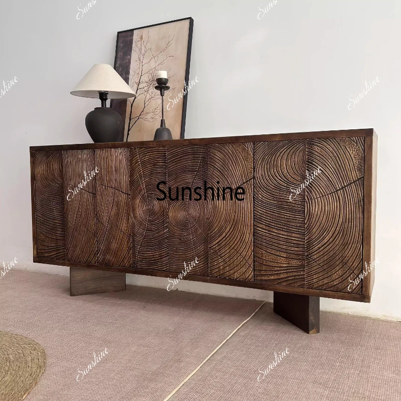 

Medieval style, side cabinet decoration, design, storage, living room solid wood