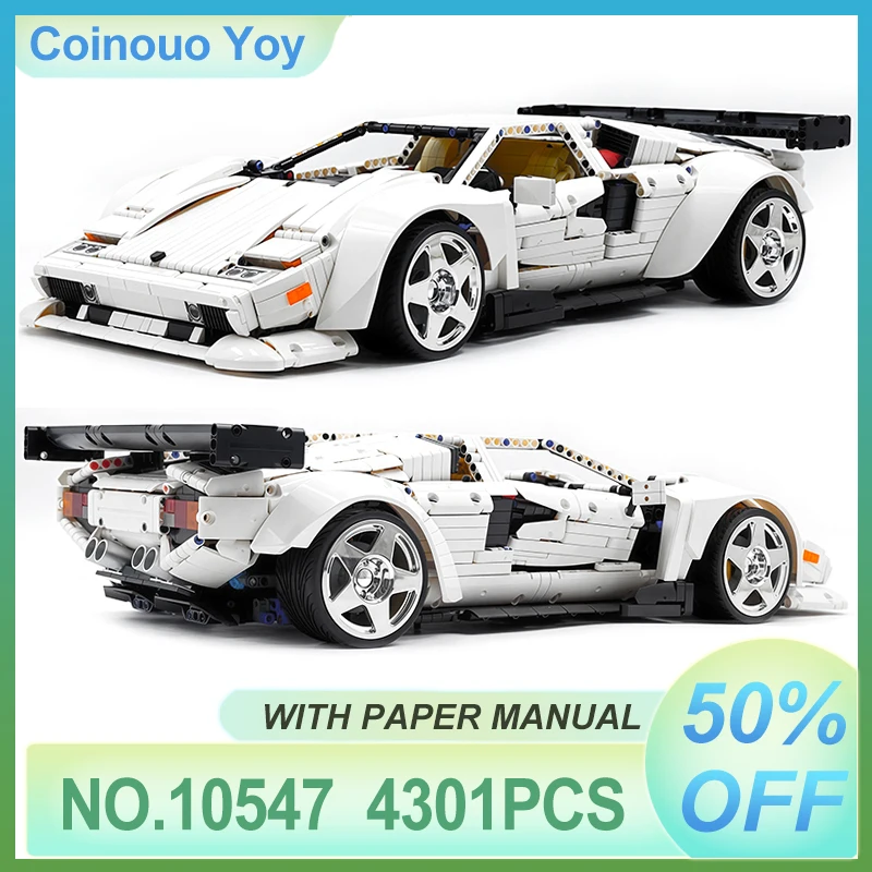 Luxury KBOX 10547 Striking Technical Sports Car Building Blocks Fast Speed Racing Bricks Puzzle Assembly Toy Christmas Gift Kids