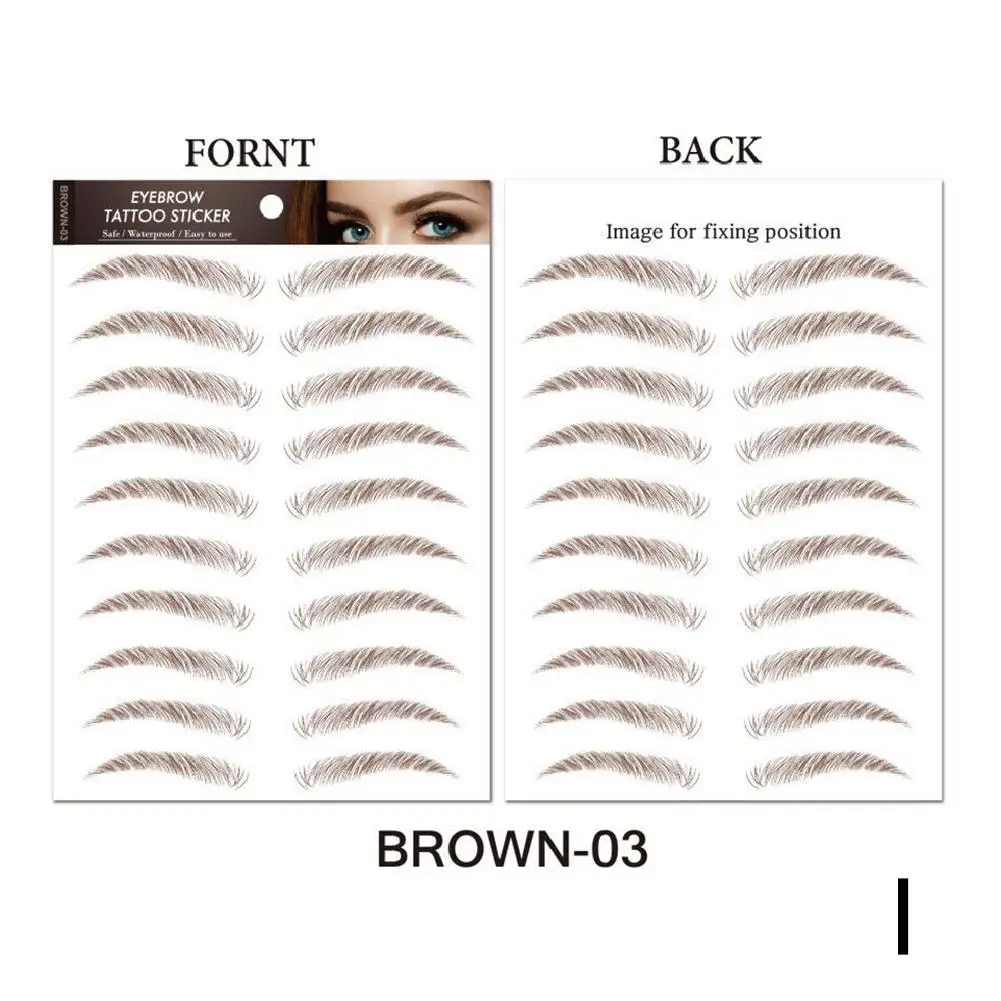 6D Hair Like Eyebrows Stickers for Authentic Look