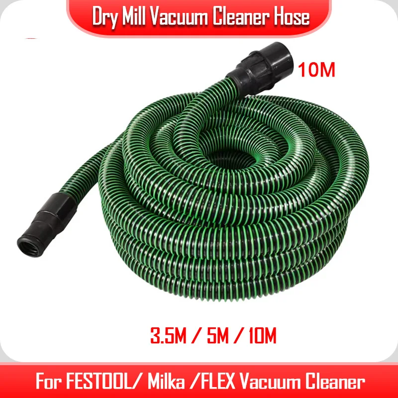 

Dry Mill Vacuum Cleaner Hose 3.5/5/10 m For FESTOOL/ Milka /FLEX Vacuum Cleaner Accessory Tube Polishing Cleaning Tools