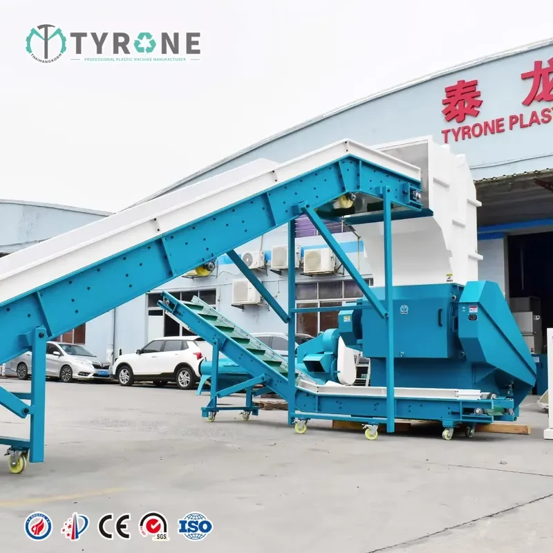 55 Gallon Drums and 200L Drum Granulator Machine Conveyor Belt 1000kg/h for PP PE ABS PVC Waste Plastic Crushing Recycling