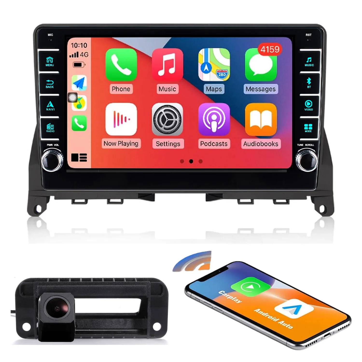 Bluetooth Carpaly Android Car radio Navigation+HD Reverse camera For Mercedes-Benz C-Klasse W204 S204 C63AMG C180CGI C200 C220