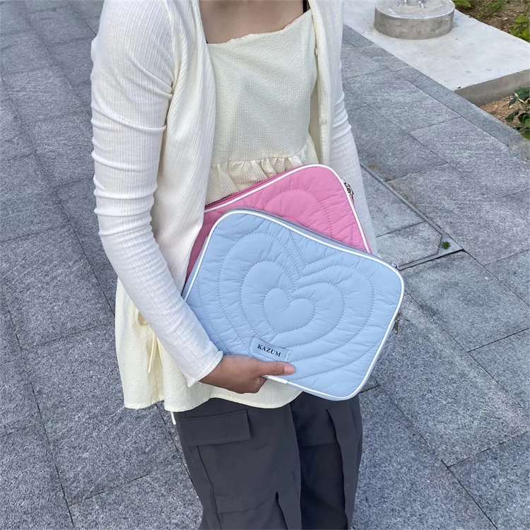 Pokrowce na laptopa Ins Korea Heart Cute 11 13.6 14 15 15.6 cali, etui na Macbook Air, iPad Pro, torba do przenoszenia laptopa, akcesoria komputerowe